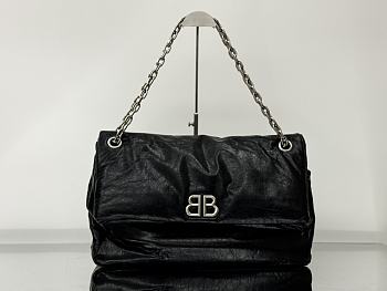 Okify Balenciaga Large Monaco Black Bag 43.5x32x13cm 