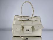 Okify Balenciaga Bel Air Large Carry All Bag in White-Silver Hardware 37x26x17cm  - 1