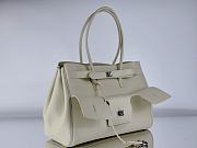 Okify Balenciaga Bel Air Large Carry All Bag in White-Silver Hardware 37x26x17cm  - 5