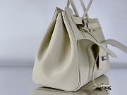 Okify Balenciaga Bel Air Large Carry All Bag in White-Silver Hardware 37x26x17cm  - 3