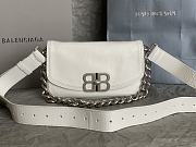 Okify Balenciaga Small BB Soft White Flap Bag 14x23x3cm  - 1