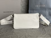 Okify Balenciaga Small BB Soft White Flap Bag 14x23x3cm  - 3