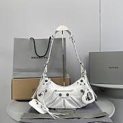 Okify Balenciaga Large Le Cagole Half Crescent White Bag 33x16x8.4cm - 1