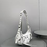 Okify Balenciaga Large Le Cagole Half Crescent White Bag 33x16x8.4cm - 3