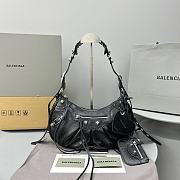 Okify Balenciaga Large Le Cagole Half Crescent Black Bag 33x16x8.4cm - 1