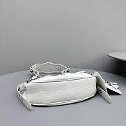 Okify Balenciaga Small Le Cagole Half Crescent White Bag 26x16x9.9cm - 3