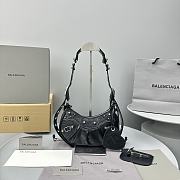 Okify Balenciaga Small Le Cagole Half Crescent Black Bag 26x16x9.9cm - 1