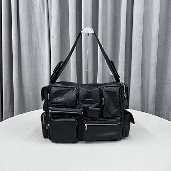 Okify Balenciaga Superbusy Large Sling Bag In Black 40x28x18cm 