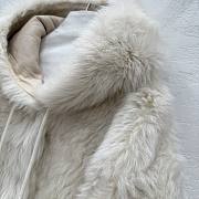 Okify Loewe Tuscan White Fur Coat SML - 6