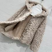 Okify Celine Hooded Tuscan Fur Short Coat SML  - 2