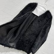 Okify Celine Tuscan Black Fur Coat SML  - 4