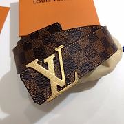 Okify Louis Vuitton Damier Gold Hardware Belt 39mm 19599 - 1