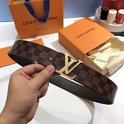 Okify Louis Vuitton Damier Gold Hardware Belt 39mm 19599 - 5