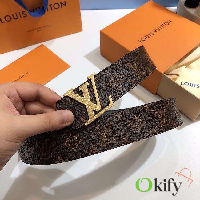 Okify Louis Vuitton Monogram Gold Hardware Belt 39mm 19602 - 1