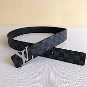 Okify Louis Vuitton Damier Silver Hardware Belt 39mm 19603 - 4