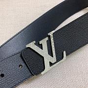 Okify Louis Vuitton Black Belt With Silver Hardware 39mm 19605 - 5