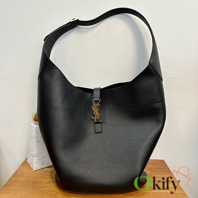 Okify YSL LE 5 A 7 Black Hobo Bag 26x31.5x15cm - 1