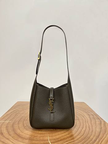 Okify YSL LE 5 A 7 Supple Mini Hobo Bag In Olive Green 15x16x7cm 19622