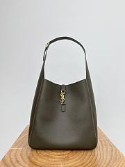 Okify YSL LE 5 A 7 Supple Large Hobo Bag In Olive Green 30x31x13cm - 1