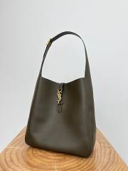 Okify YSL LE 5 A 7 Supple Large Hobo Bag In Olive Green 30x31x13cm - 2