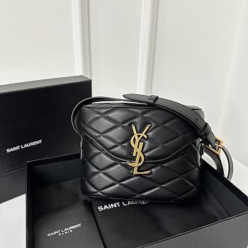 Okify YSL June Box Bag In Quilted Lambskin With Gold Hardware 19 x 15 x 8 cm