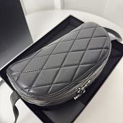 Okify YSL June Box Bag In Quilted Lambskin With Silver Hardware 19 x 15 x 8 cm - 3