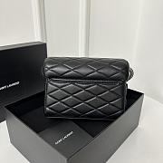 Okify YSL June Box Bag In Quilted Lambskin With Silver Hardware 19 x 15 x 8 cm - 2