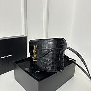 Okify YSL June Box Bag With Crocodile Pattern 19 x 15 x 8 cm - 6