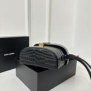 Okify YSL June Box Bag With Crocodile Pattern 19 x 15 x 8 cm - 5