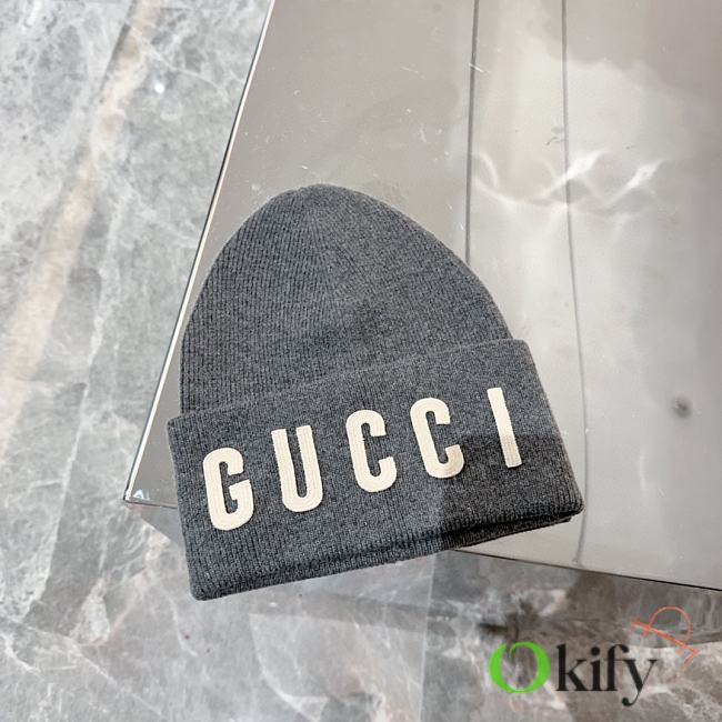 Okify Gucci Grey Gray Beanie Hat 19636 - 1