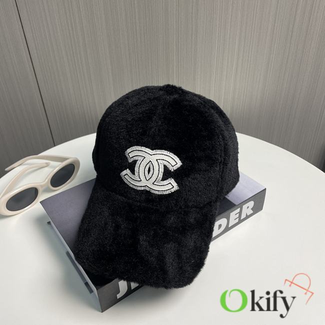 Okify Chanel Black Baseball Cap 19639 - 1