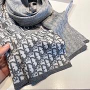 Okify Dior Grey Gray Cashmere Scarf 32*180cm - 2