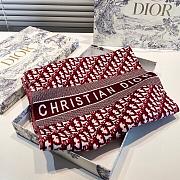 Okify Dior Red Cashmere Scarf 32*180cm - 1