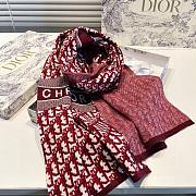 Okify Dior Red Cashmere Scarf 32*180cm - 5