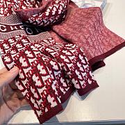 Okify Dior Red Cashmere Scarf 32*180cm - 2