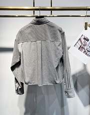 Okify MiuMiu grey gray corduroy shirt jacket SML  - 4