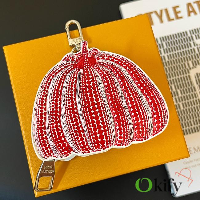 Okify Louis Vuitton Yayoi Kusama Red Pumpkin Key Chain 11x8x2cm  - 1