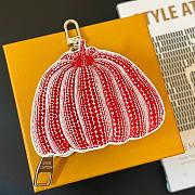 Okify Louis Vuitton Yayoi Kusama Red Pumpkin Key Chain 11x8x2cm  - 1