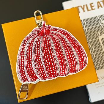 Okify Louis Vuitton Yayoi Kusama Red Pumpkin Key Chain 11x8x2cm 