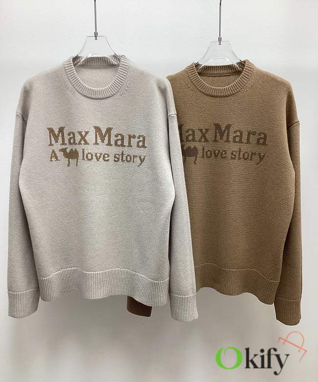 Okify MaxMara Cashmere Brown/Cream Sweater S-XL  - 1