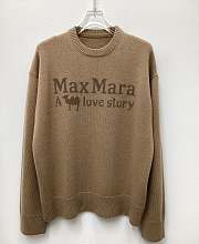 Okify MaxMara Cashmere Brown/Cream Sweater S-XL  - 2