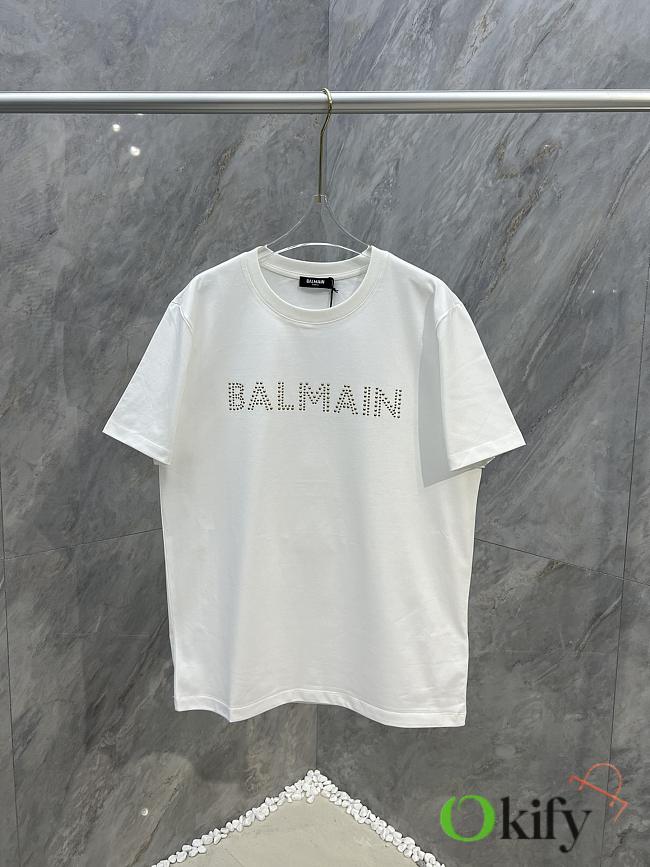 Okify Balmain White T-shirt S-3XL 19670 - 1