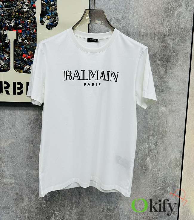 Okify Balmain White T-shirt S-3XL 19673 - 1