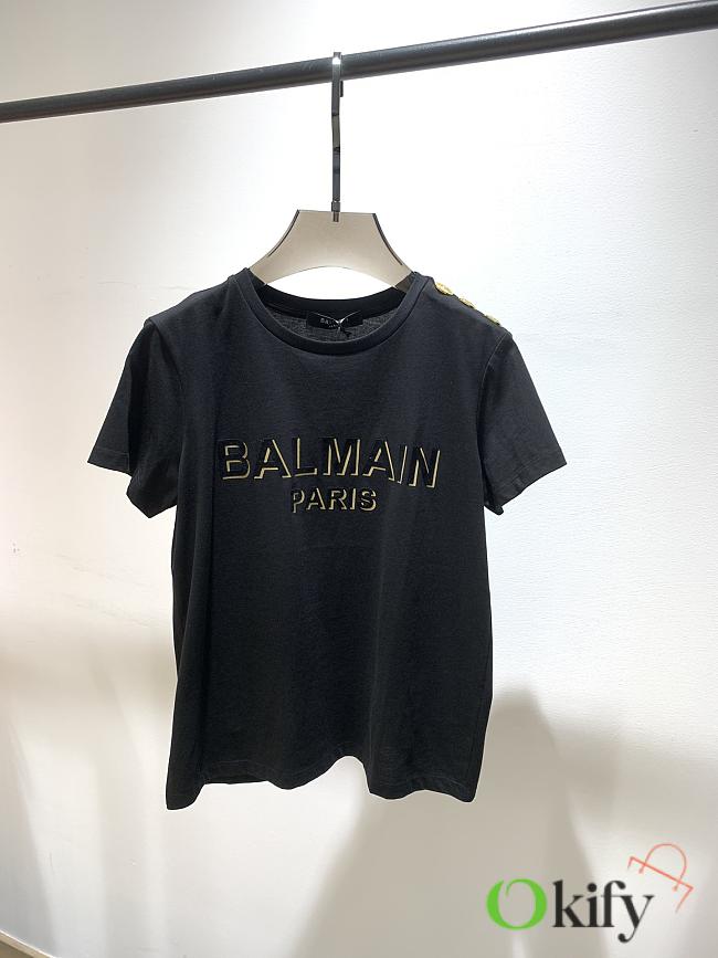 Okify Balmain Black T-shirt 19674 - 1