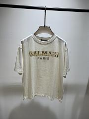 Okify Balmain White T-shirt SML 19675 - 1