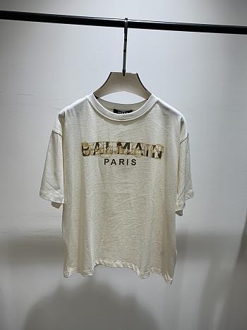 Okify Balmain White T-shirt SML 19675