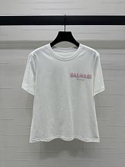 Okify Balmain White T-shirt SML 19679 - 1