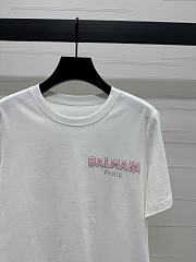 Okify Balmain White T-shirt SML 19679 - 4