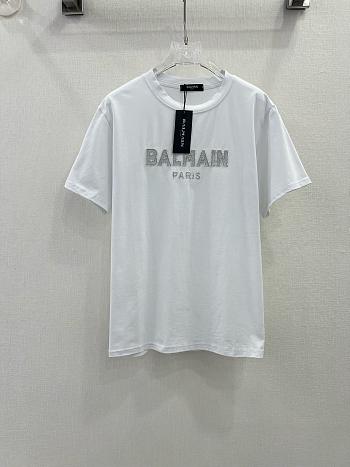 Okify Balmain White T-shirt SML 19681