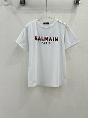 Okify Balmain White T-shirt SML 19682 - 1